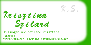 krisztina szilard business card